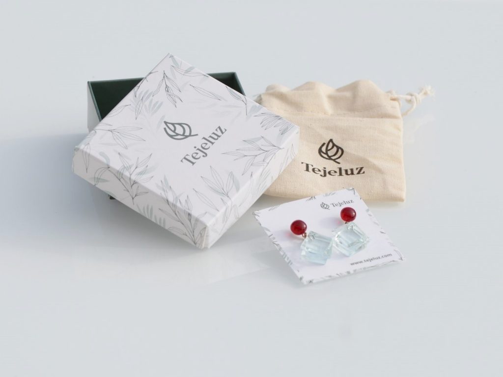 Joyería de plata y vidrio sostenible- Tejeluz